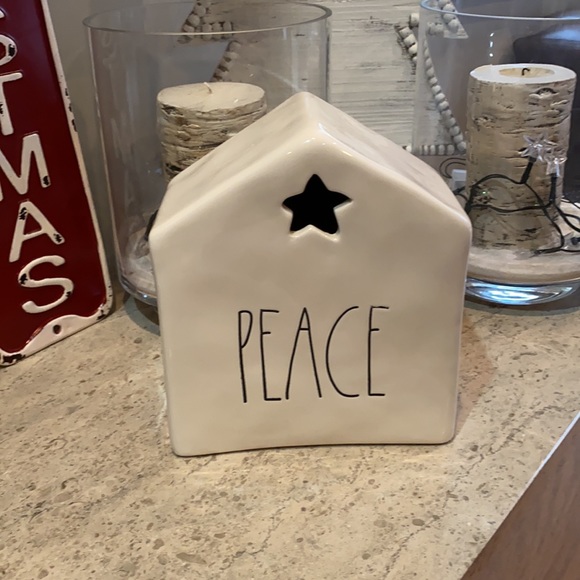 Rae Dunn  “Peace” Ceramic Candle Holder. - Picture 4 of 6